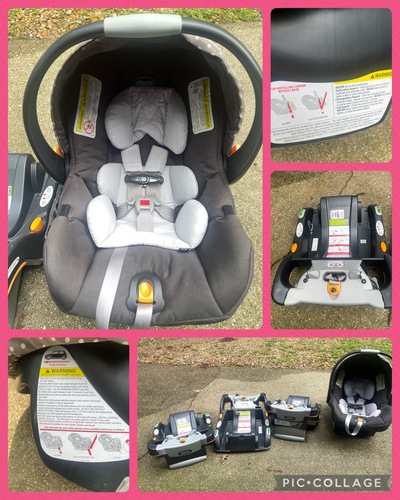 Car seat with two extra bases 