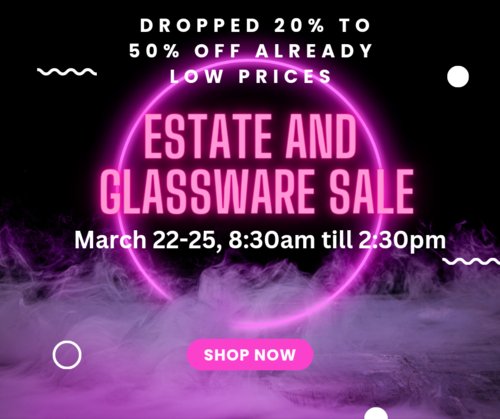 Estate/vintage glassware and house hold items SALE