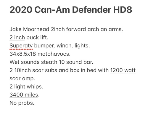 2 Can Am Defenders. Blue is 2020 and Grey is 2018