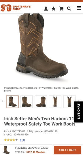 Irish Setter work boots 