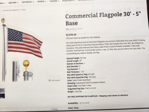 Commercial Flag pole