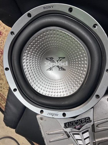 Sony Explode 12 inch subwoofer with Kicker KX600.1 amp