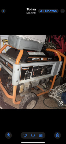 Generac XG 6500 26 hours generator selling because don’t use asking 600 call 870-314-0746