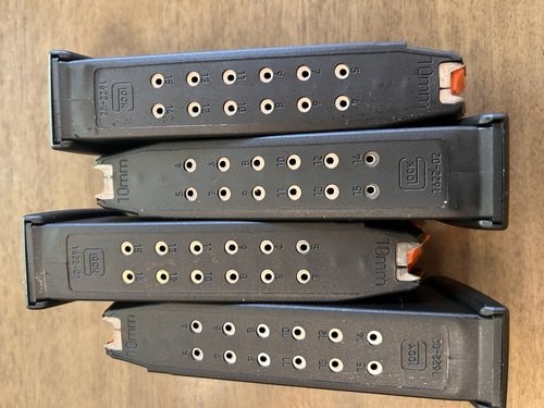 Glock 20 10mm 15rd Magazines, Gen 5, OEM, New, 4 Pack