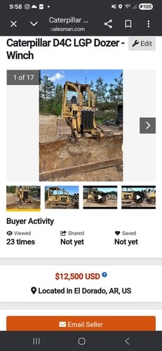 Rare D4C LGP dozer w/winch