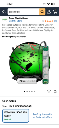 Green blob fishing light