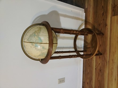 WORLD GLOBE AND STAND