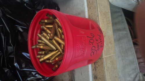 Once fired, 30 0 6 casing. 308 casings.