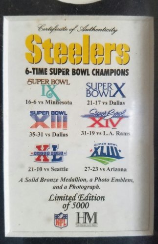 Pittsburgh Steelers 6-Time Super Bowl Champs 