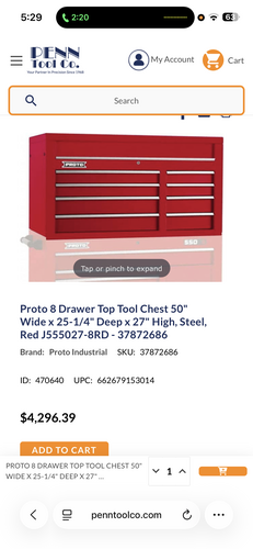 Proto 8 Drawer Top Tool Chest