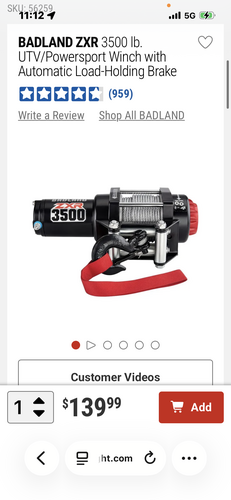 Badlands 3500 pound winch