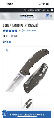 Cold Steel Code 4 EDC Knife 