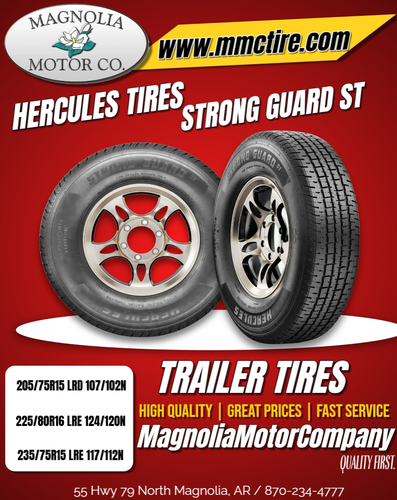 Magnolia Motor Company Trailer tires sale