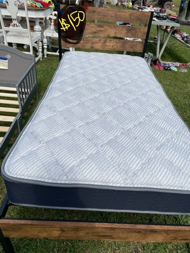 Twin bed with mattress