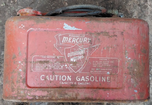 Vintage gas tanks and light