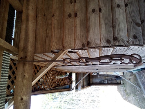Antique log tongs.