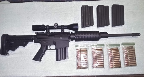 DPMS/Panther Arms LR-308 rifle w/ scope, AS NEW, magazines & ammo