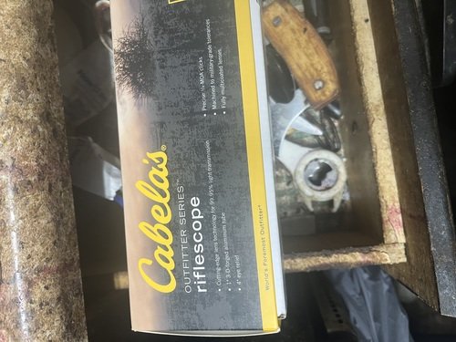 Cabela’s outfitterseries rifle scope 6 x 18 x 50 mm. 1 inch tube. Brand new in factory box.
