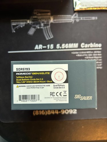 Sig Romeo 5 Gen II Elite red dot
