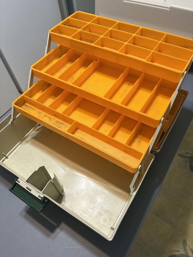 2 tackle boxes-----6 tray and a  3 tray