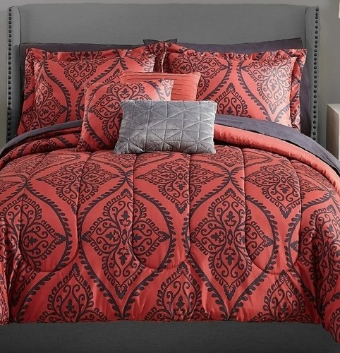 BRAND NEW STILL IN THE BAG QUEEN COMFORTER 3 THROW PILLOWS 2 PILLOW SHAMS! 