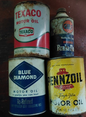 Old oil cans 