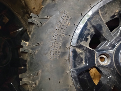 Tires and wheels off of 2021 Polaris ranger 1000
