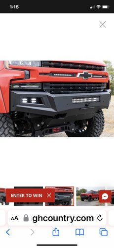 New  Rough Country Front  Bumper / Skid Pllate