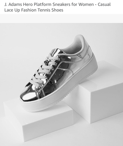 J. Adams Hero Platform Sneakers for Women - Casual Lace Up Fashion Tennis Shoes