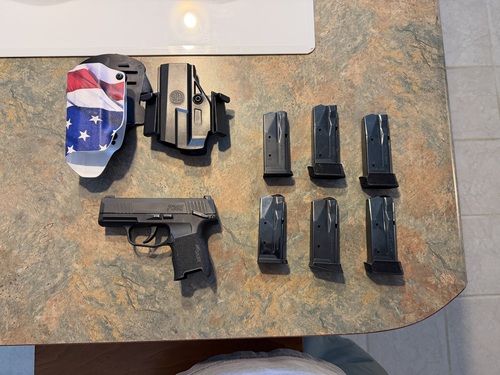 Sig Sauer 365 w/ External Safety, 2 holsters, 6 mags 