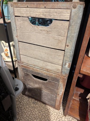 Vintage wood milk crates