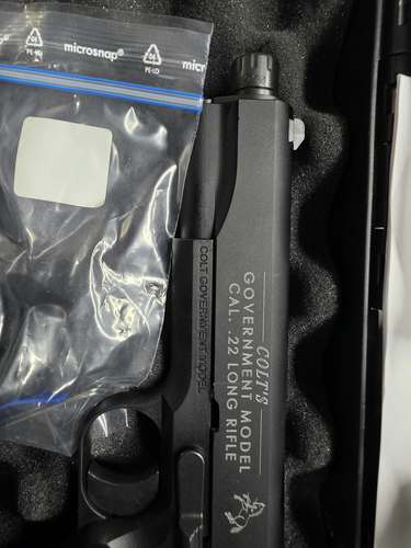 walther colt 1911 gov 22lr with 4 mags suppressor ready