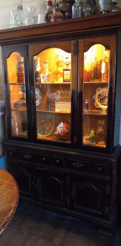 China cabinet and porch table