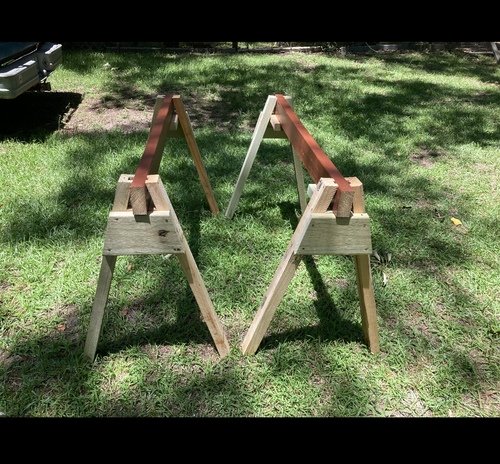 2 New Handmade Wood Saw Horses