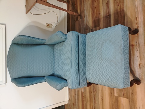CHAIR AND OTTOMAN 