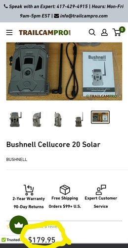 Bushnell Cellucore 20 Solar Cellular Camera 