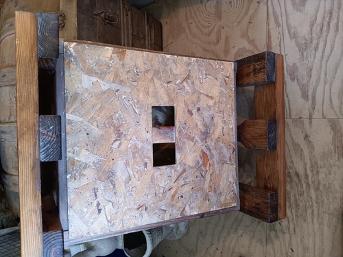 Wooden Stool with storage 