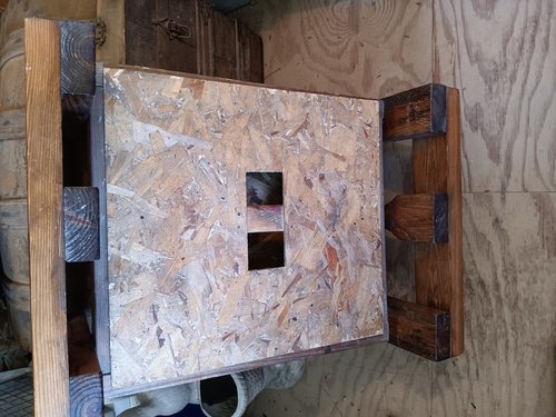 Wooden Stool with storage 