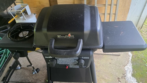 Portable Expert Gas Griddle and  Chargriller Gas Grill