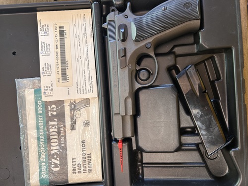 CZ-75 9mm, Action Arms Import, 1985 MFG.