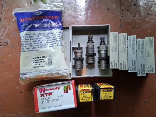 RCBS .41 mag. Pistol dies, supplies 