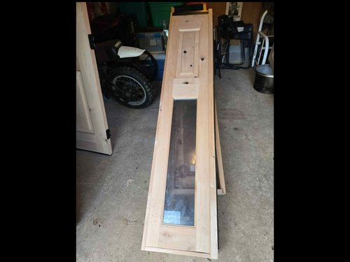 70x80 Hickory Door w/sidelights NEW