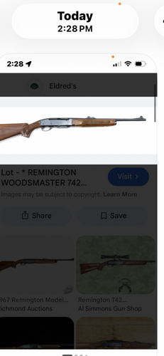 Remington 742 woods, master semi automatic deer rifle caliber 30-06