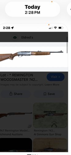 Remington 742 woods, master semi automatic deer rifle caliber 30-06