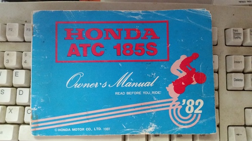 1982 Honda ATC 185s Owners Manual